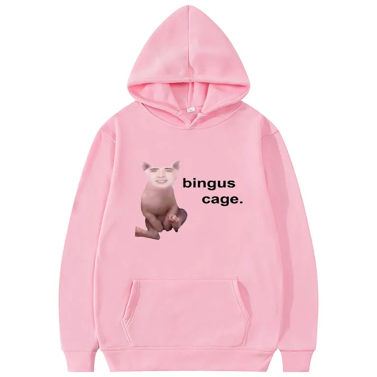 

Funny Nick Bingus Cage Print Hoodie Michael Scott Homage The Office Men Hoodies Tv Series Dwight SchruteJim Halpert Sweatshirt