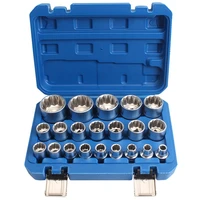 21 piece set 12 angle plum blossom sleeve head electric ratchet wrench tool 12 inch big fly 8 36mm 12 angle sleeve