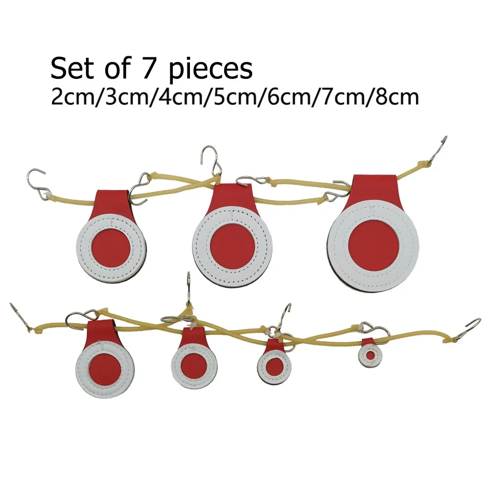 

7Pcs/Set Hunting Training Target Markers 2/3/4/5/6/7/8 Cm Round Bullseye Reset Spinner Targets 4-layer Microfiber