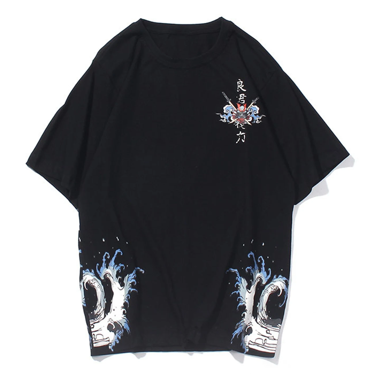 Футболка мужская оверсайз с коротким рукавом уличная одежда в стиле хип-хоп и