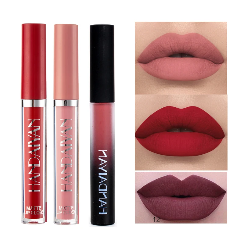 

New Lipgloss Long Lasting Waterproof Lip Gloss Matte Lipstick Easy to Wear Lipsticks Lip Tint Cosmetics Makeup for Women