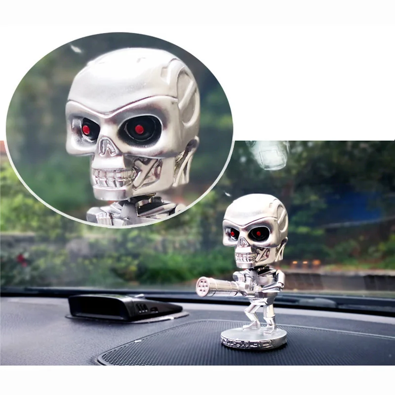 Креативные украшения в форме черепа для автомобиля с тряской головой украшение