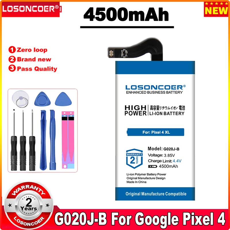 

LOSONCOER G020J-B 4500mAh Battery For HTC Google Pixel 4 XL / Pixel4 XL G020P Mobile Phone Battery