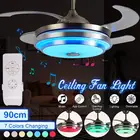 Современный светодиодный музыкальный bluetooth-вентилятор, тихий Интеллектуальный светильник с дистанционным управлением, телескопический потолочный вентилятор для ресторана, гостиной