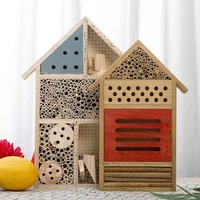 hot sales wooden bee hive outdoor garden shelter insect house mating box beekeeping tool garden decoration creative bee nest
