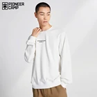 Мужская хлопковая толстовка Pioneer Camp, белая, черная свободная толстовка, для осени и зимы, AYS005001, 2020