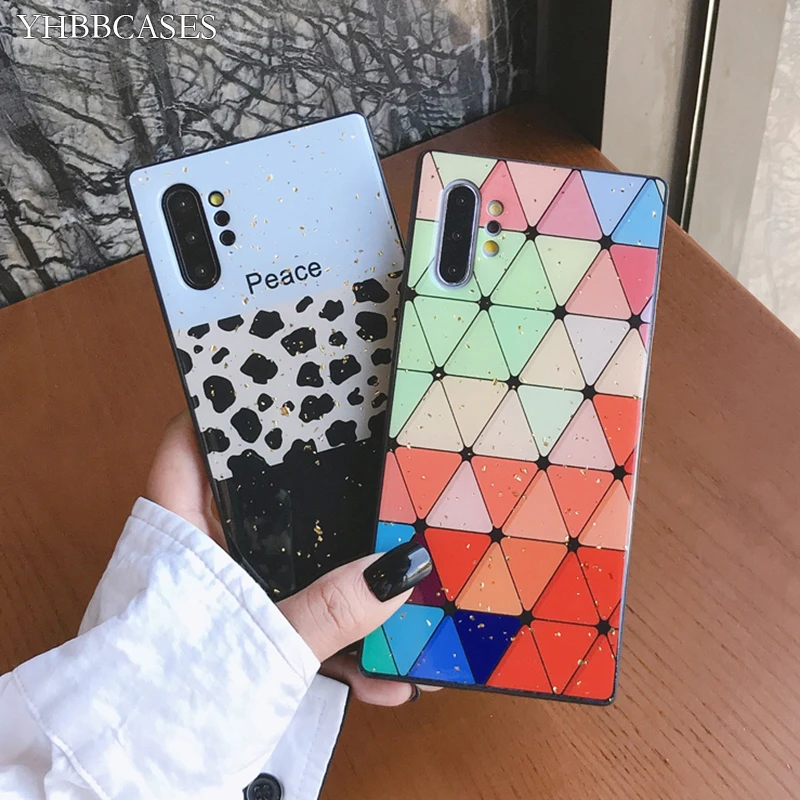 Модный Блестящий чехол с леопардовым принтом для Samsung Note 10 8 9 разноцветные мягкие