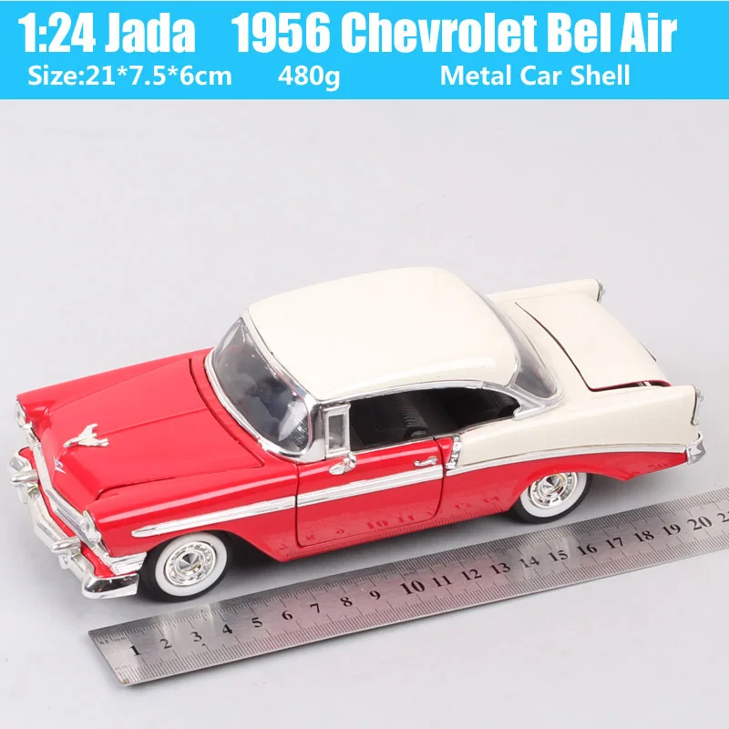 Детская модель в масштабе 1:24 Jada старинная 1956 года для chevrolet bel air hardtop chevy wagon