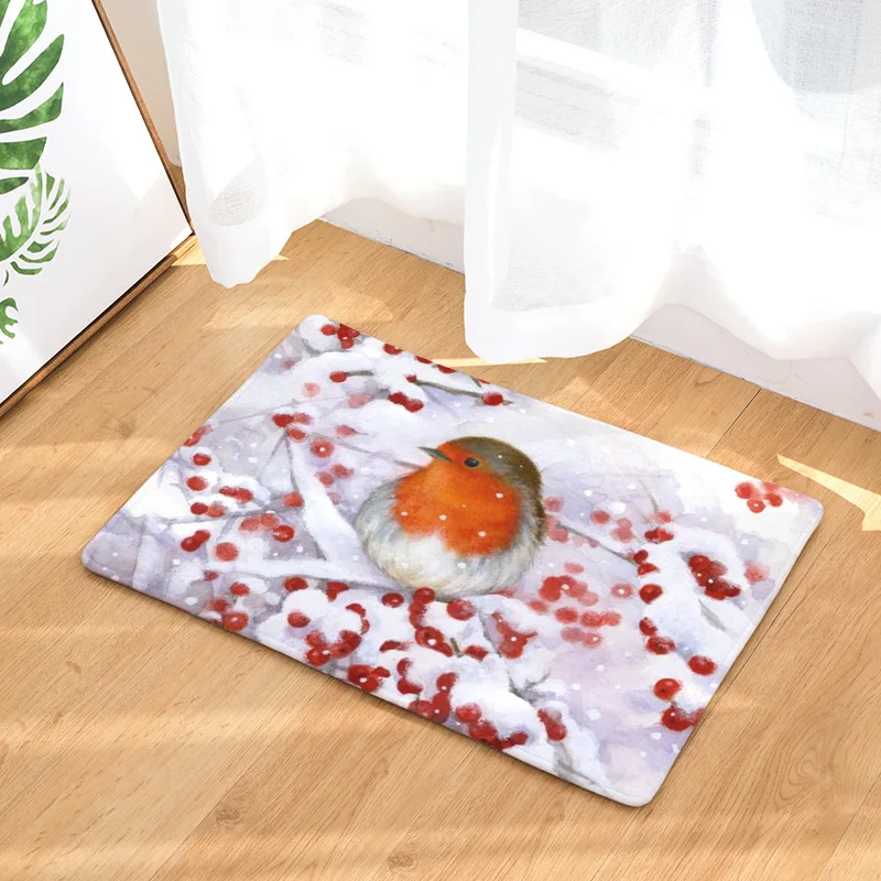 Zeegle на зиму с принтом в виде птицы коридор фланелевые коврики Спальня ковер
