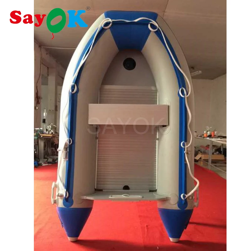 Складная надувная рыболовная понтонная лодка из ПВХ на 2 человек длиной 230 см