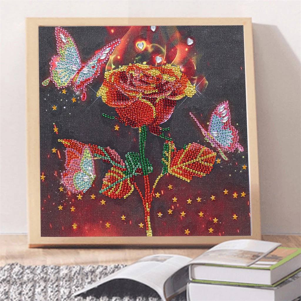 

Diamond Embroidery Full Round Rose Flowers 5D Diy Diamond Mosaic Flowers Kit Diamond Painting Cross Stitch Rhinestone Diamond Ar