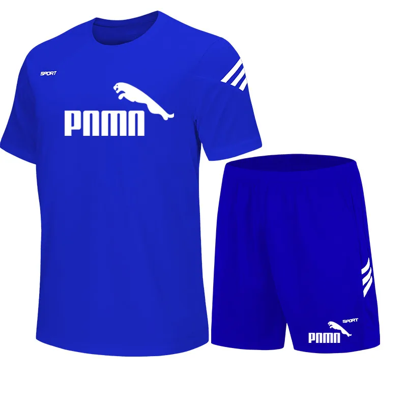 

2021 summer brand T-shirt men's BMW fashion jogging loose short-sleeved sportswear top + shorts 2 casual suits