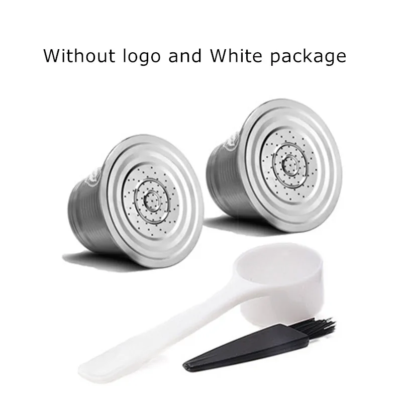 No logo white box ICafilas фильтры для кофе капсулы для Nespresso многоразового использования из нержавеющей стали кофейные кронштейны чашка Pod Capsula для де кафе эспрессо - Цвет: No logo white box