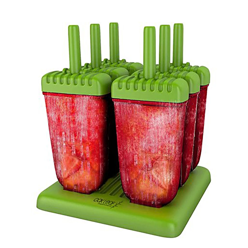 6 упаковок форма для мороженого набор формочек с лотком и встроенной капельной