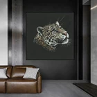 Черное животное искусство тигр на холсте художественные принты и плакаты настенные картины для гостиной Картина на холсте для спальни домашний декор
