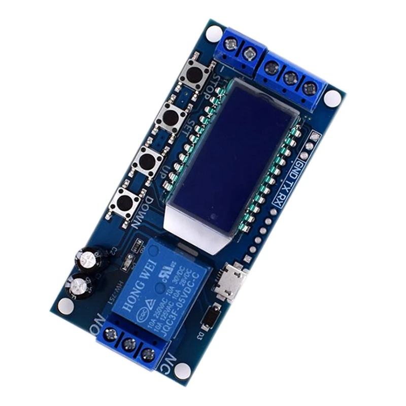 Микро Usb цифровой ЖК дисплей реле времени задержки модуль Dc 6 30 в управление