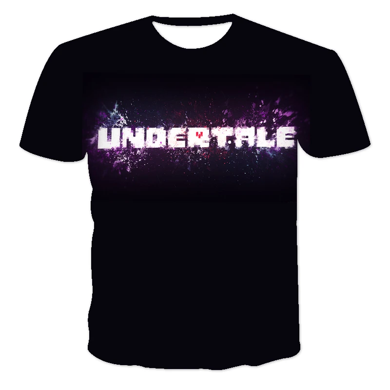 

2021 Top Summer 3D Printed Children's Clothing Game Undertale Skull Cool Boys Girls T-shirts Cartoon Anime T shirt 4T-14T