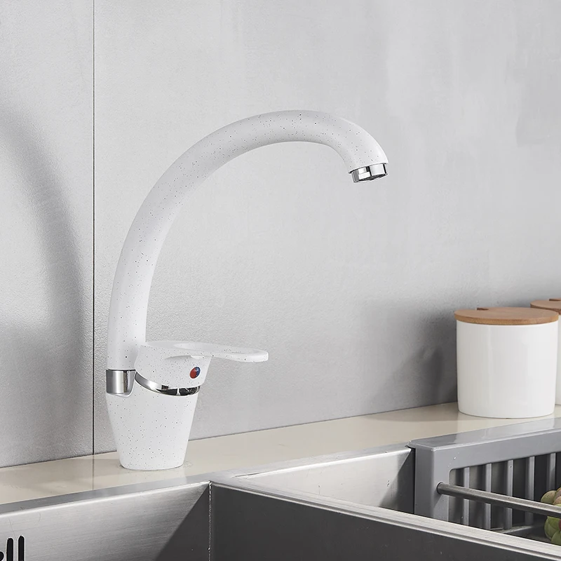 

Simple Black Kitchen Faucet Hot and Cold Water Faucet Single Handle Mixer Fast and Affordable Colorful Faucet