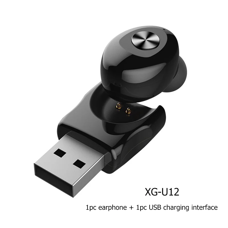 Новинка Bluetooth 5,0 наушники 3D Hi-Fi стерео наушники гарнитура с микрофоном зарядная коробка Громкая связь звонки беспроводные наушники - Цвет: XG-U12