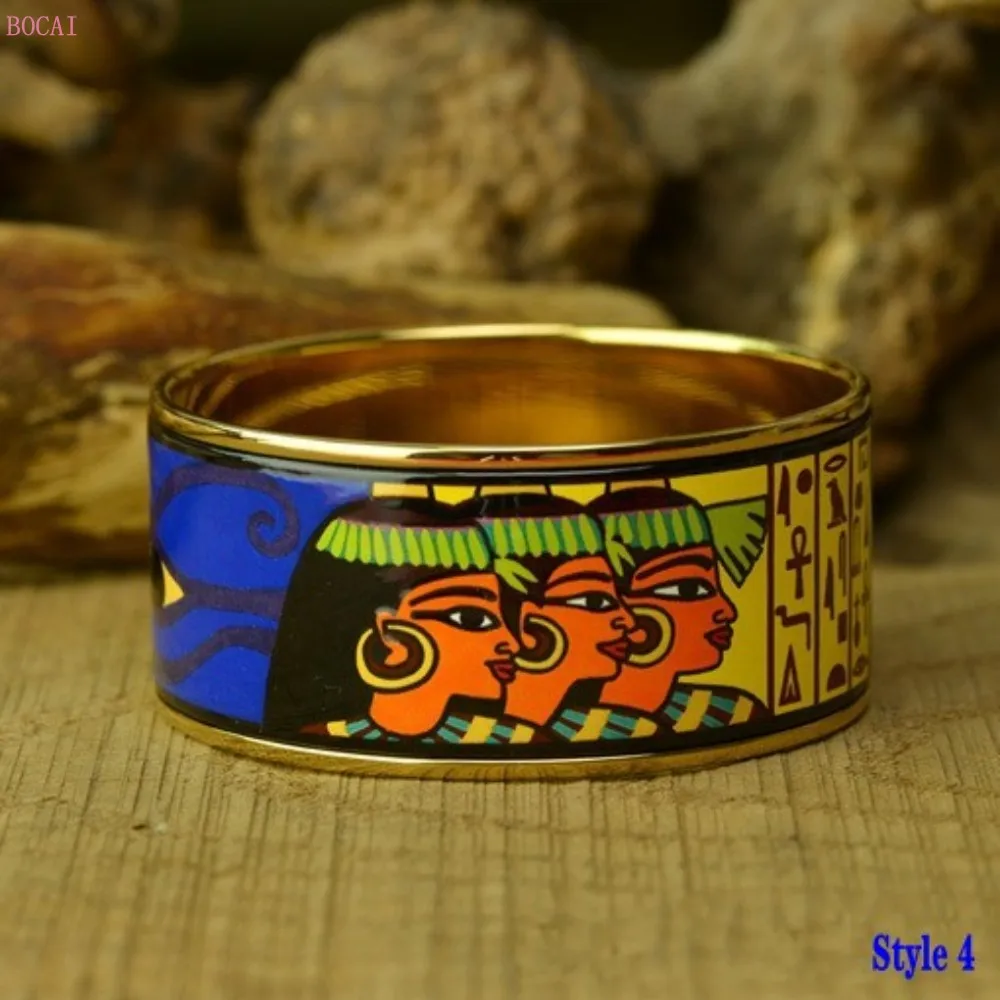 Высокотемпературный обжиг широкий эмалевый цветной браслет для женщин цвет