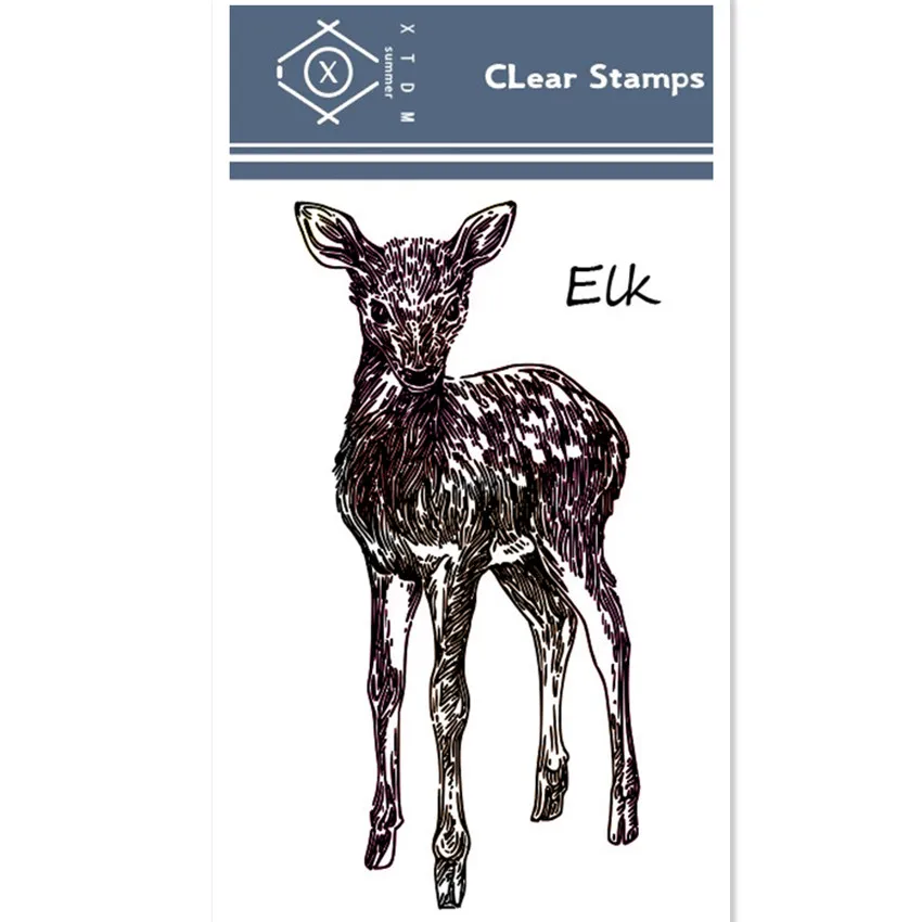 Прозрачный силиконовый штамп с 5 изображениями животных куб сделай сам