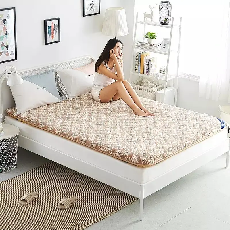 

High Quality Flannel Tatami Mattress Adults bedroom twin queen king size Bed Cotton Mattress Thick 6cm Topper Tatami Warm Mat