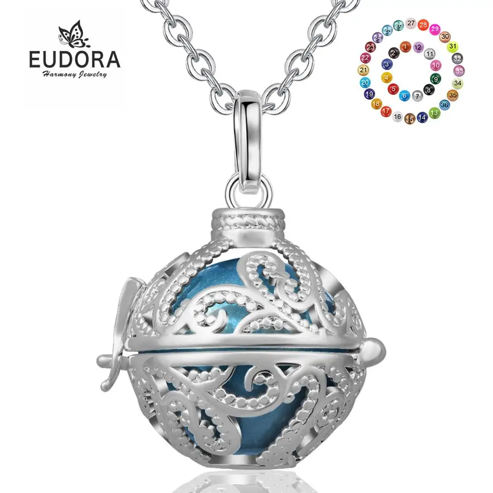 EUDORA 20 мм листья гармония бола шар желания бутылки лист клетка кулон ожерелье | Отзывы и видеообзор