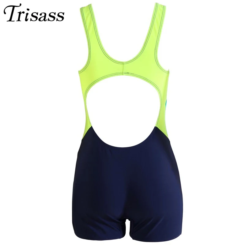 Trisass 2021 Для женщин профессиональный Одна деталь Купальник спортивной боксер