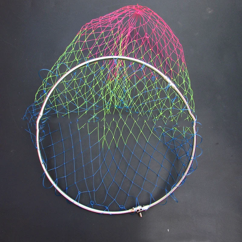 

New 1PC 3 Sizes Nylon Fishing Nets Collapsible Fishing Tools Rhombus Mesh Hole Depth Folding Nylon Landing Dip Net