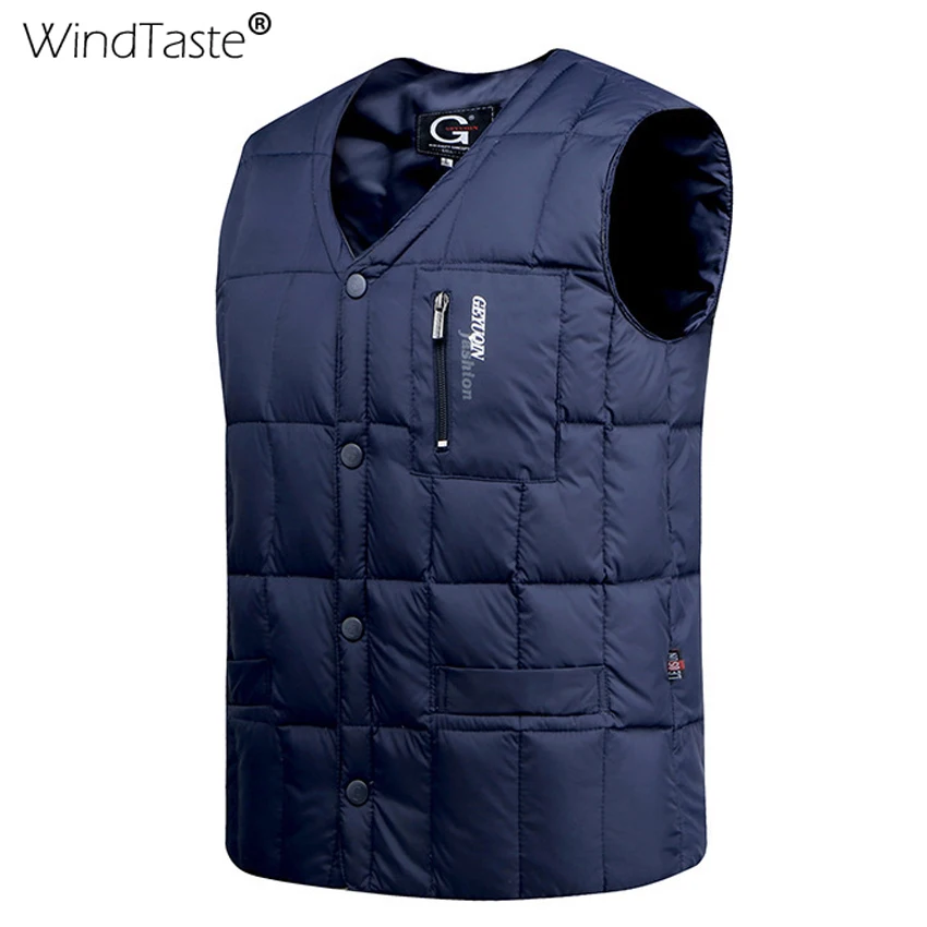WindTaste новый мужской тепловой пуховый жилет на открытом воздухе Осень Кемпинг