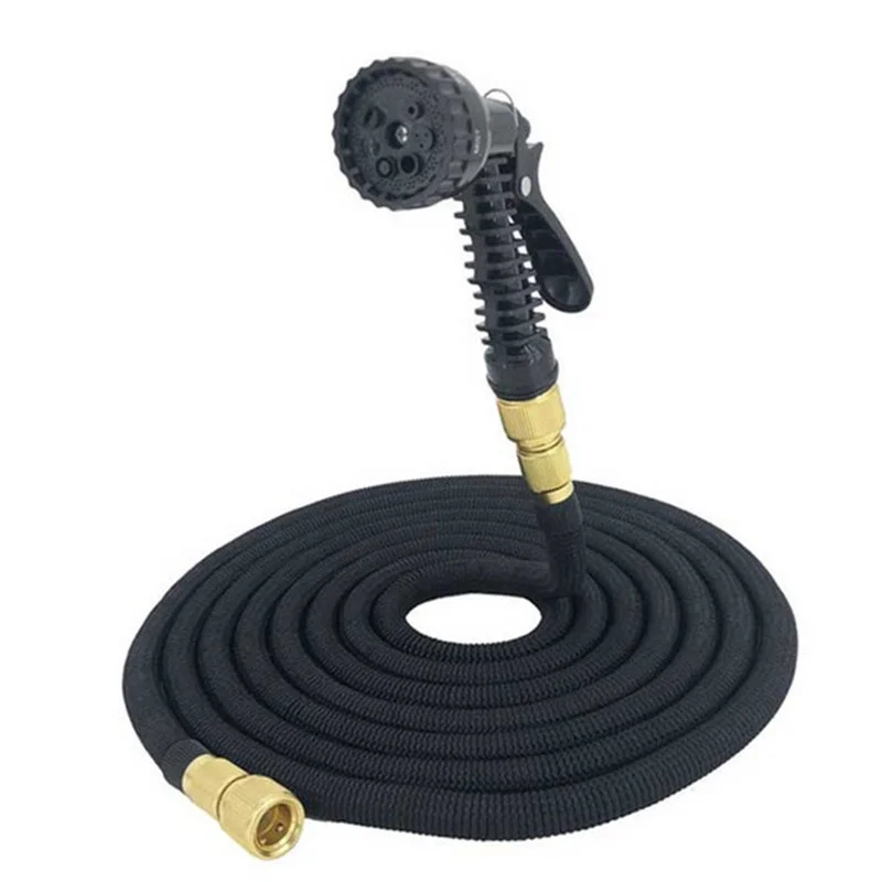

Шланг садовый гибкий, растягивающийся разбрызгиватель с европейской вилкой, распылитель для полива автомобиля, 16-100 футов