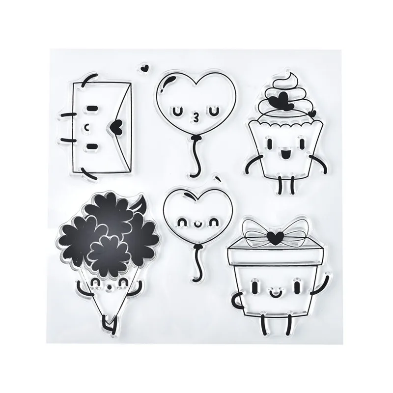 Набор коробок для торта Gifr штампы скрапбукинга прозрачные в форме сердца новинка