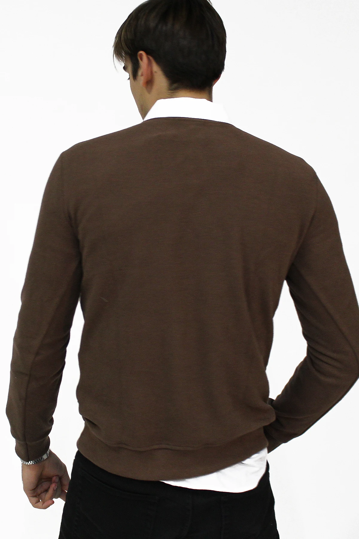

Brown Mens Crew Neck Sweatshirt