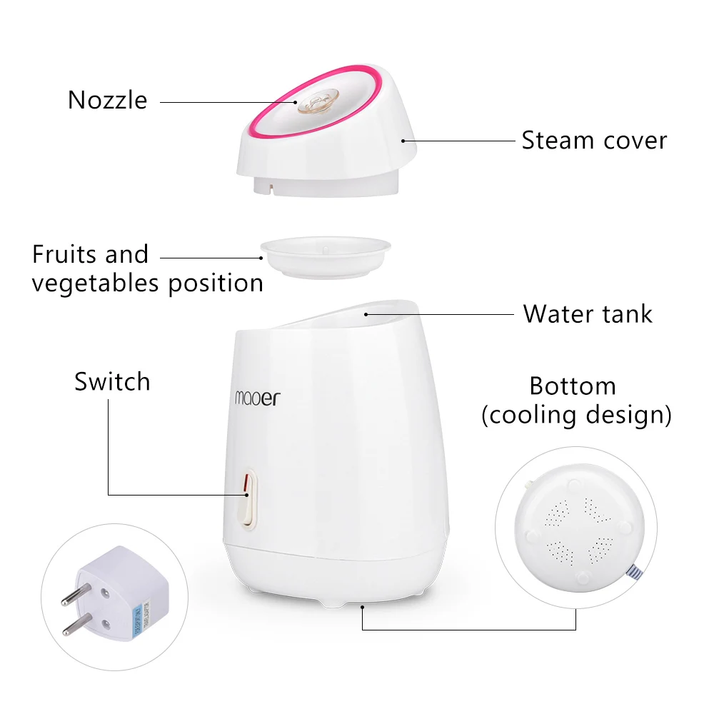 DIY Fruit Steam Sprayer Beauty Machine Facial Steamer Moisturizing Pore Cleansing Nano Ionic Mist Face Humidifier Sauna | Красота и