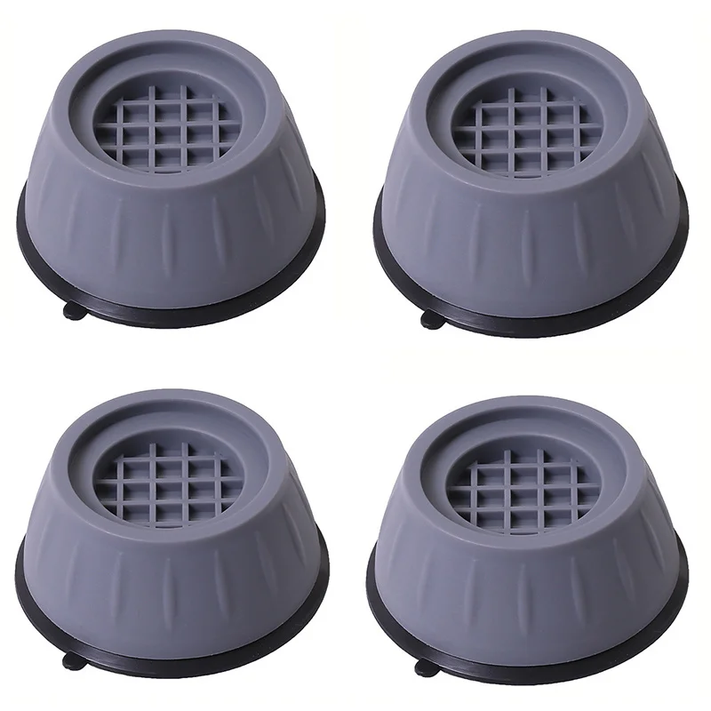 

4 Pcs Set Of Noise Reduction Washing Machine Non-slip Refrigerator Feet Kitchen And Bathroom Shock-proof Mats
