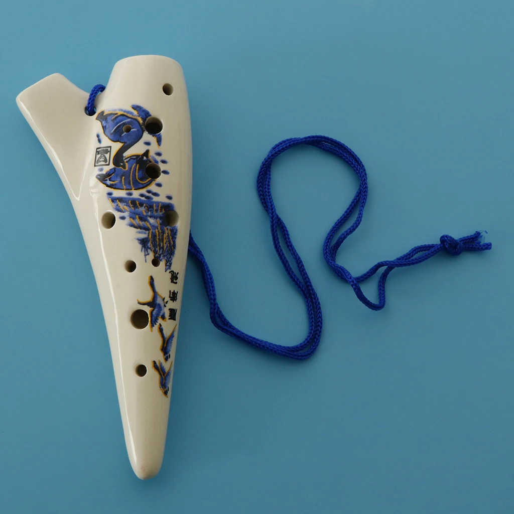 12 отверстий C Key Ocarina Flute Legend of ручной рисунок шаблон Профессиональный народный