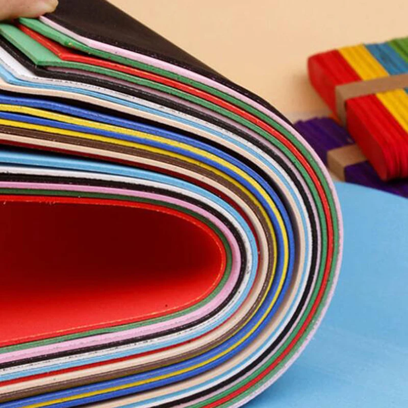 

10 Sheets Sponge Paper Color Eva Foam Paper Kindergarten Handmade Materials Colored Paper Origami DIY Craft Materials
