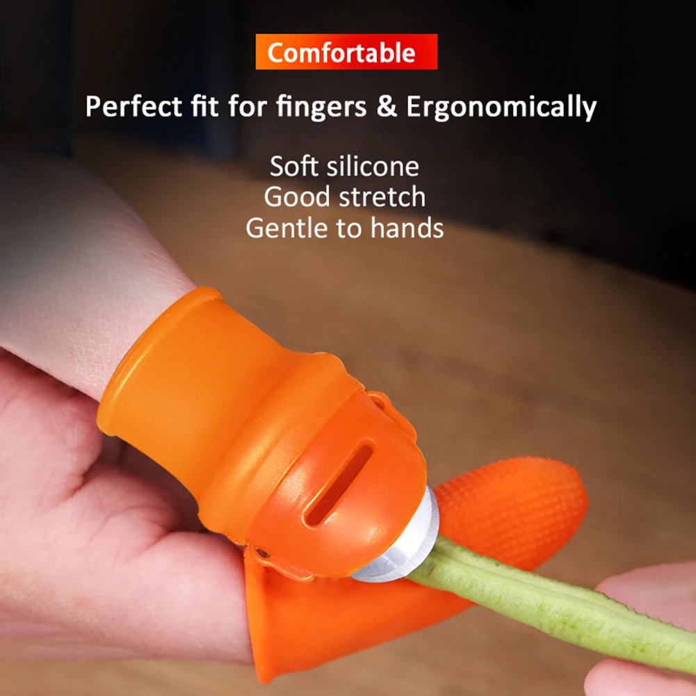 Защитный нож для сбора урожая резиновый чехол пальцев резак большого пальца