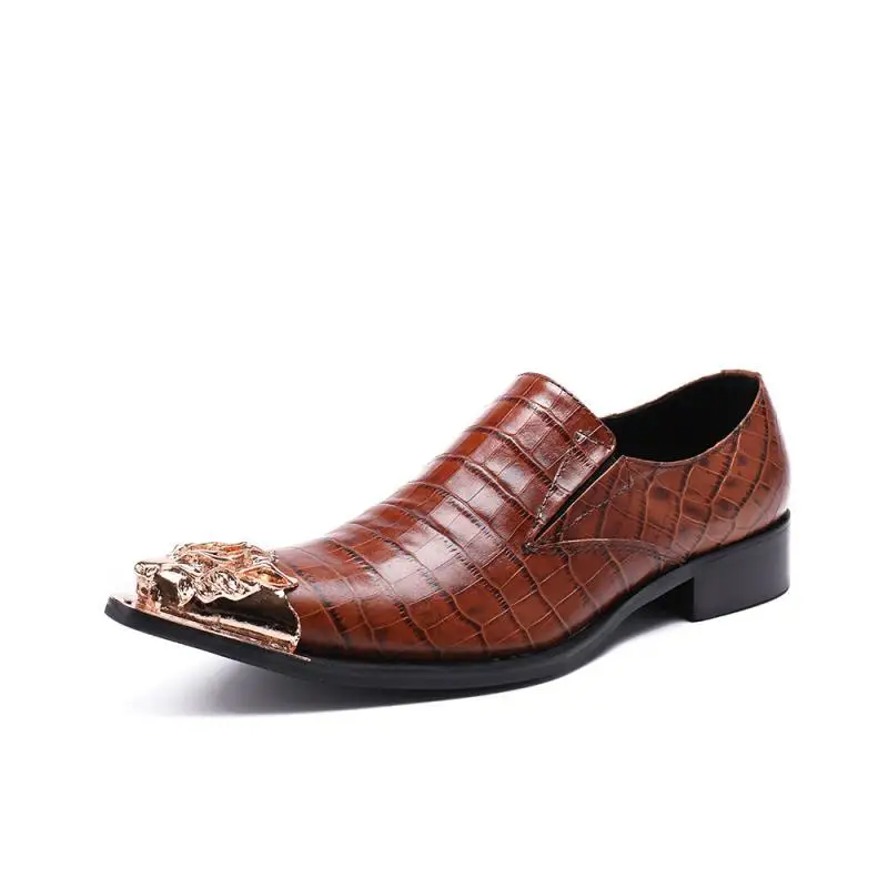 Классические туфли в винтажном стиле коричневого цвета с матовым носком Мужская