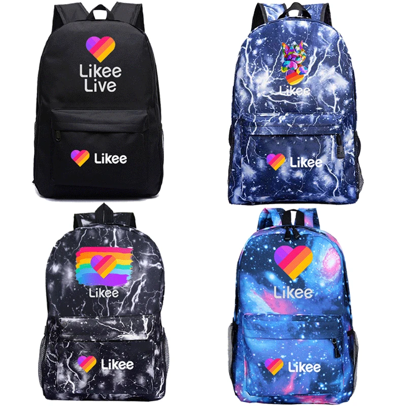 Дорожный модный рюкзак в русском стиле Likee для студентов LIKEE Video ноутбука школьные