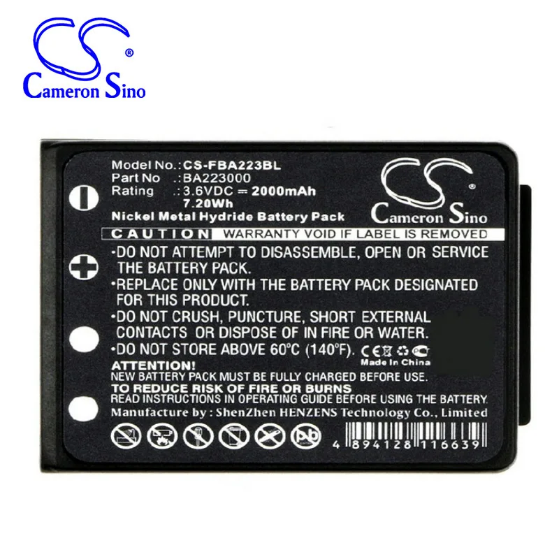 

CameronSino for HBC Radiomatic Keynote Linus 4 Micron 4 5 6 7 Patrol D Quadrix Vector Pro BA223000 BA223030 FUB6 battery