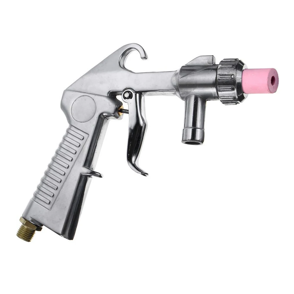 7Pcs Abrasive Air Sand Blasting Gun kit 1 ceramic nozzle steel Suction Pipe Industrial Sandblaster | Инструменты