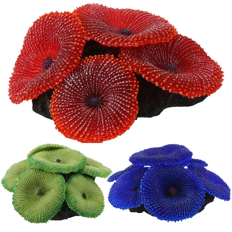 

Горячая Распродажа искусственное украшение для аквариума, Коралловое морское растение, силиконовое нетоксичное