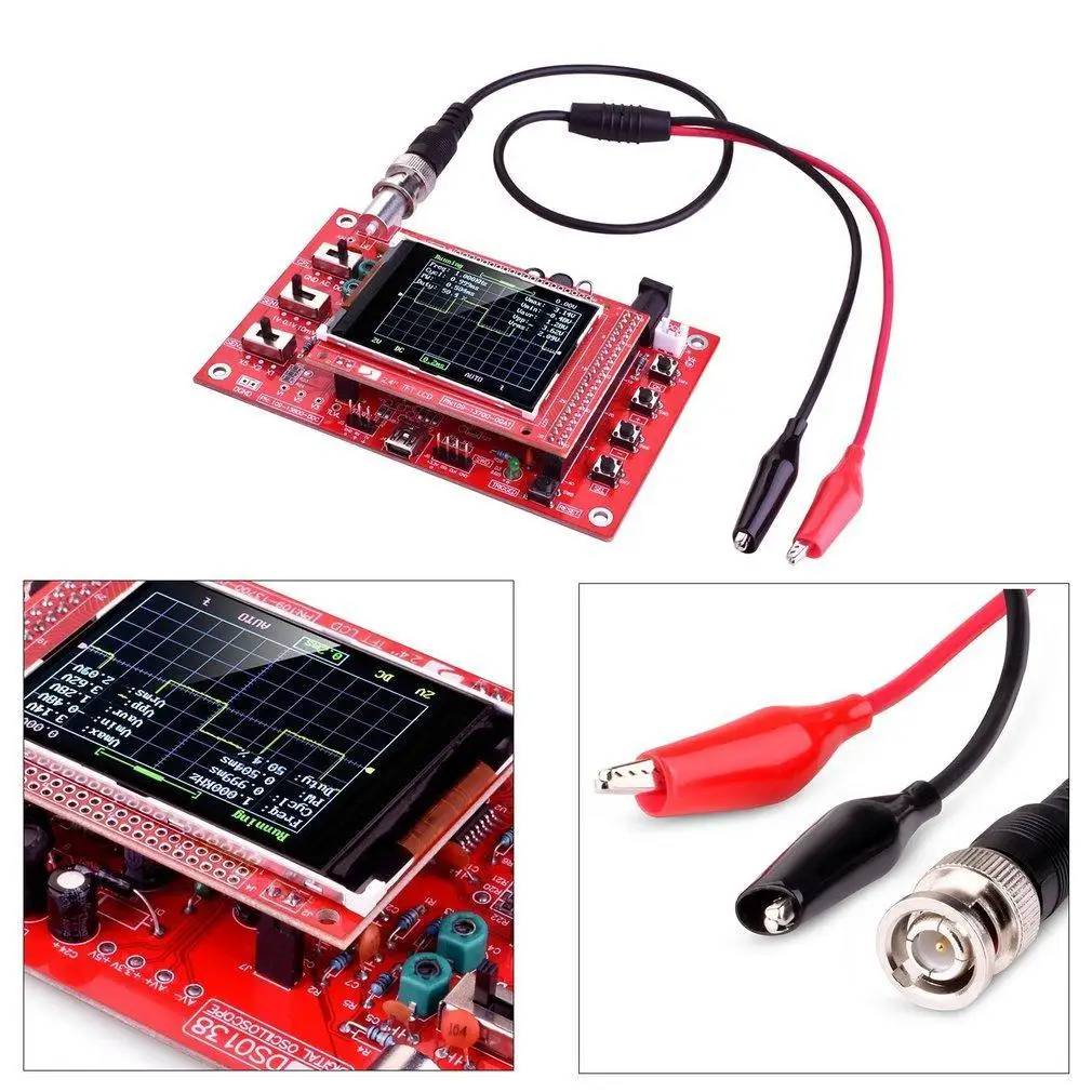 DSO138 2 4 &quotцифровой осциллограф TFT Набор diy части + акриловый DIY Чехол|Осциллографы| |