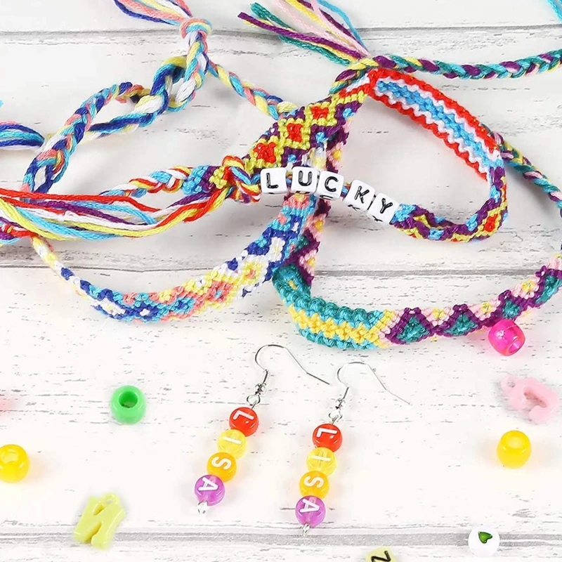 

Jewelry Making Supplies Kit with Assorted Beads Charms Findings Wire Cord Pliers for Necklace Bracelet Earrings Key Ring