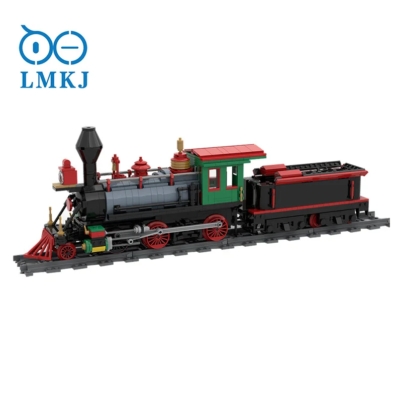 

1170 Pcs Retro Steam Train Building Blocks Grizzly Flats Loco Holiday Modular Railroad Model Bricks Toys Christmas Gift Children