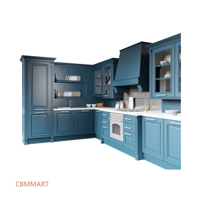 CBMMART индивидуальная форма l кухонный шкаф из твердой древесины шейкер|Кухонные