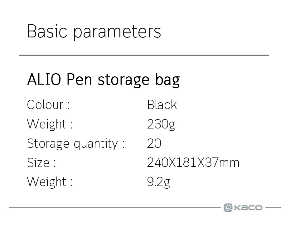 Xiaomi KACO ALIO сумка для хранения ручек для 20 ручек на молнии водостойкая сумка для хранения ручек черный Xiomi чехол для ручки держатель для хранения Чехол Карандаш