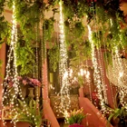 Светодиодная уличная гирлянда из медной проволоки, 2 м, 100200280 светодиодов