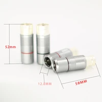 4pcs yter stradivarius silver plated xlr connector plug with silver plated for interconnect cable hifi balance cable jack